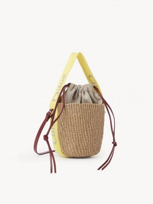 Baskets Chloe Small Woody Amarelas Bege | CHE-SR13644