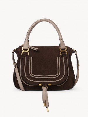 Bolsas Crossbody Chloe Marcie Double Carry Marrom | CHE-SR13505