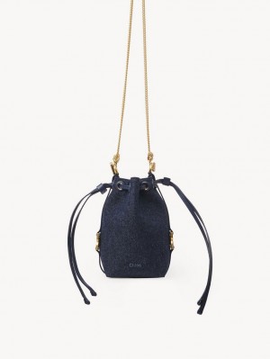 Bolsas Crossbody Chloe Marcie Micro Bucket Azuis | CHE-SR13612