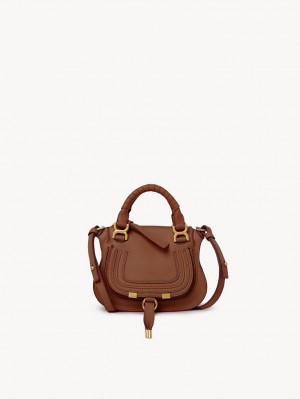 Bolsas Crossbody Chloe Marcie Mini Double Carry Marrom | CHE-SR13555