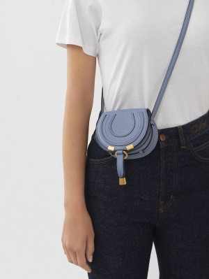 Bolsas Crossbody Chloe Marcie Nano Azuis Escuro | CHE-SR13516