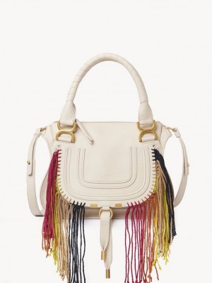 Bolsas Crossbody Chloe Marcie Small Double Carry Bege | CHE-SR13473