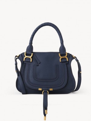 Bolsas Crossbody Chloe Marcie Small Double Carry Azul Marinho | CHE-SR13484