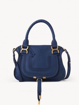 Bolsas Crossbody Chloe Marcie Small Double Carry Azuis Escuro | CHE-SR13546