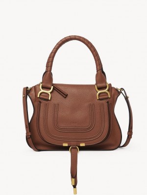 Bolsas Crossbody Chloe Marcie Small Double Carry Marrom | CHE-SR13620