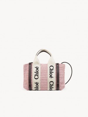 Bolsas Crossbody Chloe Mini Woody Rosa | CHE-SR13464