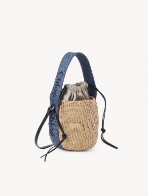 Bolsas Crossbody Chloe Small Woody Basket Azuis | CHE-SR13608