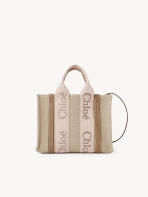 Bolsas Crossbody Chloe Small Woody Bege | CHE-SR13623