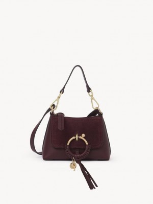 Bolsas De Ombro Chloe Joan Mini Bordeaux | CHE-SR14634