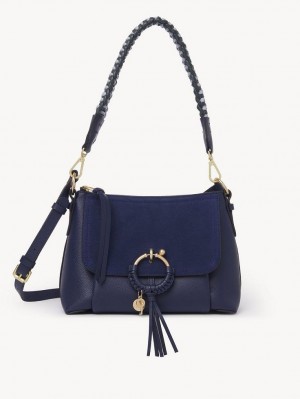 Bolsas De Ombro Chloe Joan Small Azul Marinho | CHE-SR14647