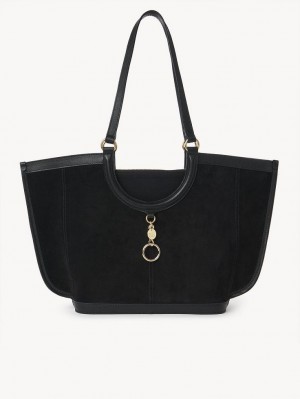 Bolsas De Ombro Chloe Mara Shopper Pretas | CHE-SR14593