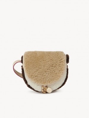 Bolsas De Ombro Chloe Mara Small Saddle Bege | CHE-SR14604