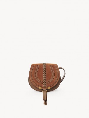 Bolsas De Ombro Chloe Marcie Small Saddle Marrom | CHE-SR13414