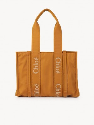 Bolsas De Ombro Chloe Medium Woody Amarelas | CHE-SR13411