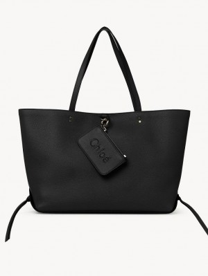 Bolsas De Ombro Chloe Sense Medium East-west Pretas | CHE-SR13455