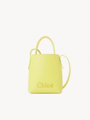 Bolsas De Ombro Chloe Sense Micro Amarelas | CHE-SR13408