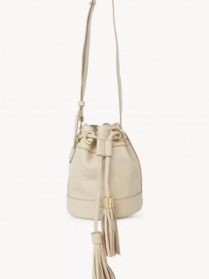 Bolsas De Ombro Chloe Vicki Small Bucket Bege | CHE-SR14643