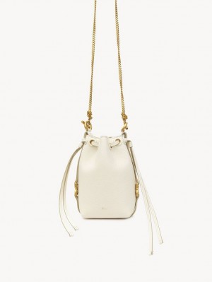 Bolsas Mini Chloe Marcie Bucket Branco | CHE-SR13717