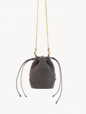 Bolsas Mini Chloe Marcie Bucket Cinzentas | CHE-SR13740