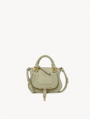 Bolsas Mini Chloe Marcie Double Carry Verdes | CHE-SR13674