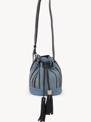 Bolsas Mini Chloe Vicki Small Bucket Azuis | CHE-SR14748