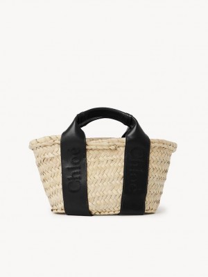 Bolsas Tote Chloe Sense Small Basket Pretas | CHE-SR13319