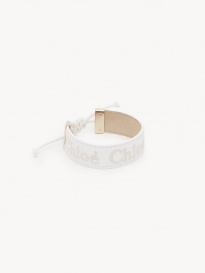 Braceletes Chloe Woody Branco | CHE-SR14410