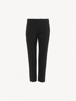 Calças Chloe Cropped Cigarette Pretas | CHE-SR14001