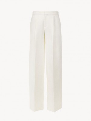 Calças Chloe Wide-leg Branco | CHE-SR13987