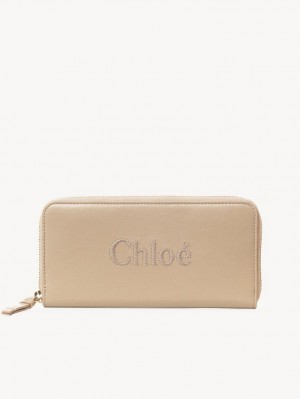 Carteiras Grandes Chloe Sense Zippered Rosa | CHE-SR14298