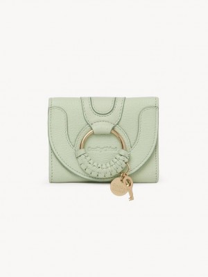 Carteiras Pequenas Chloe Hana Tri-fold Verdes | CHE-SR14909