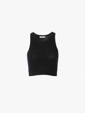 Knitwear Chloe Cropped Pretas | CHE-SR13939