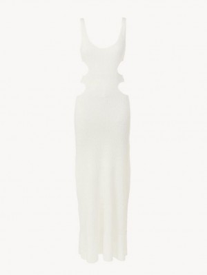 Knitwear Chloe Long Tank Branco | CHE-SR13937