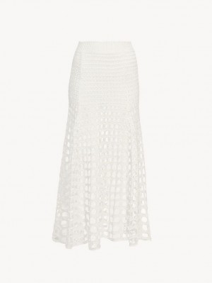 Knitwear Chloe Maxi Flared Branco | CHE-SR13930