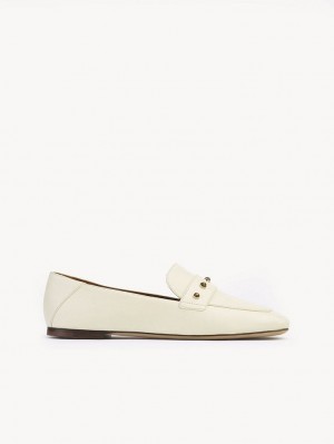 Loafer Chloe Aurna Low-heel Branco | CHE-SR14247