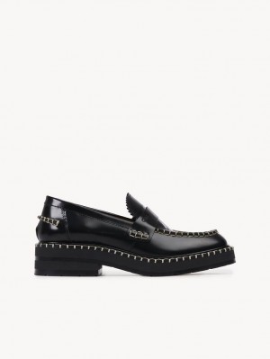 Loafer Chloe Noua Flat Pretas | CHE-SR14245