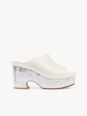 Mule Chloe Oli Platform Branco | CHE-SR14155