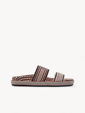 Mule Chloe Rori Flat Vermelhas Marrom | CHE-SR14135