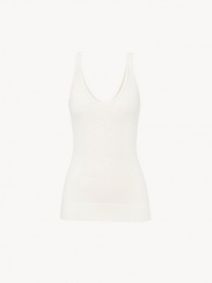 Tops Chloe Classic Tank Branco | CHE-SR13873