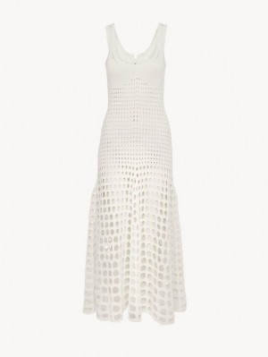 Vestido Chloe Flared Tank Branco | CHE-SR13838