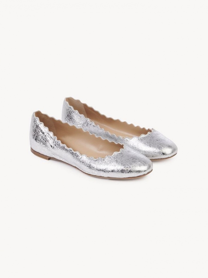 Ballet Flat Chloe Lauren Prateadas | CHE-SR14271