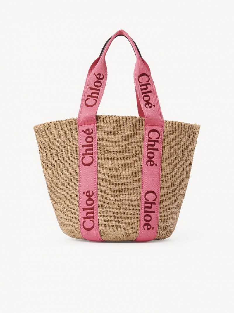 Baskets Chloe Large Woody Rosa Vermelhas | CHE-SR13653