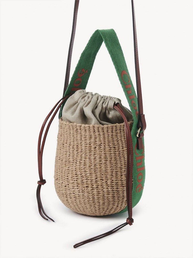 Baskets Chloe Small Woody Verdes Laranja | CHE-SR13629