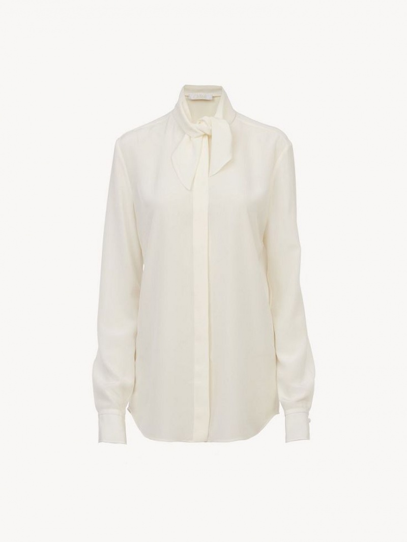 Blusa Chloe Scarf Branco | CHE-SR13904