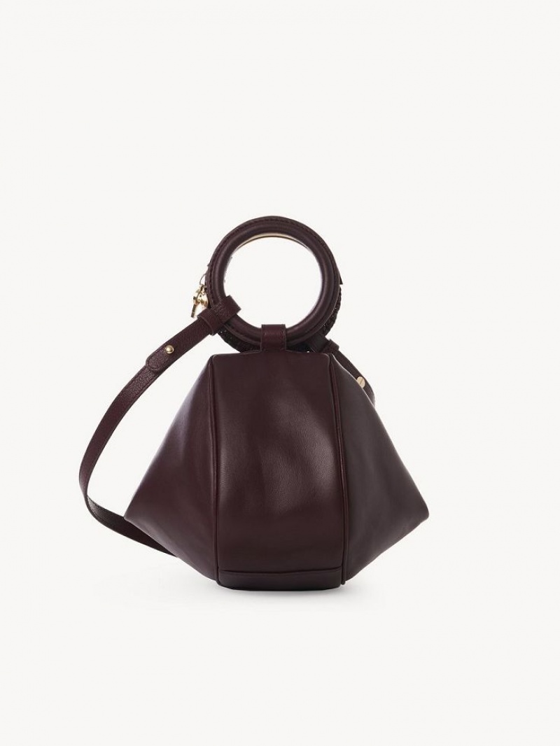 Bolsas Crossbody Chloe Hana Wristlet Bordeaux | CHE-SR14719