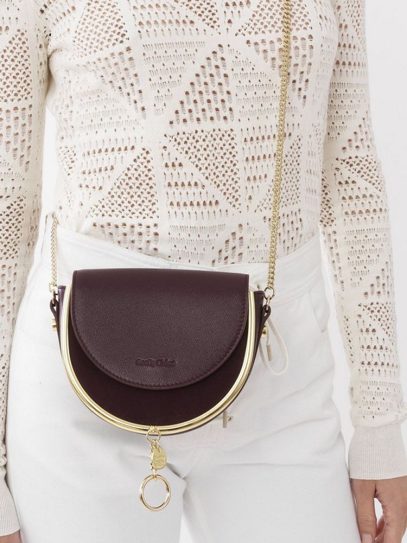 Bolsas Crossbody Chloe Mara Evening Bordeaux | CHE-SR14722