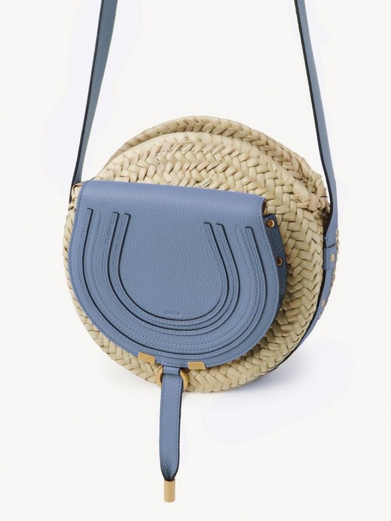 Bolsas Crossbody Chloe Marcie Basket Azuis Escuro | CHE-SR13477