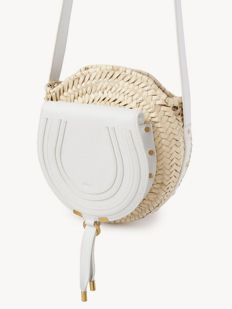 Bolsas Crossbody Chloe Marcie Basket Branco | CHE-SR13572