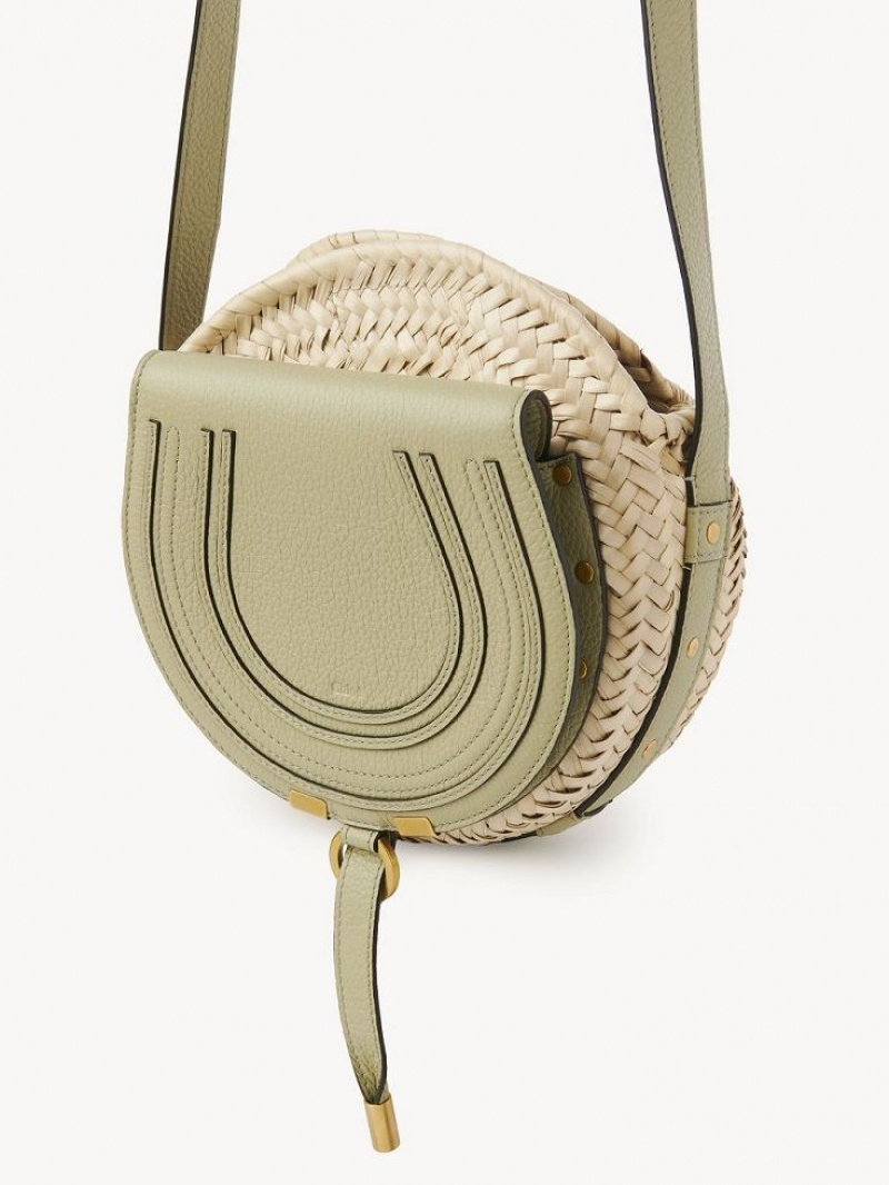 Bolsas Crossbody Chloe Marcie Basket Verdes | CHE-SR13486