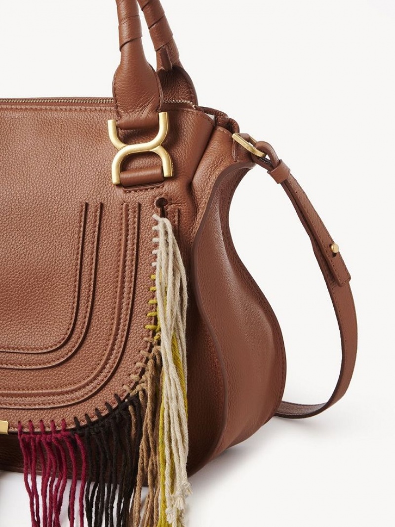 Bolsas Crossbody Chloe Marcie Double Carry Marrom | CHE-SR13472